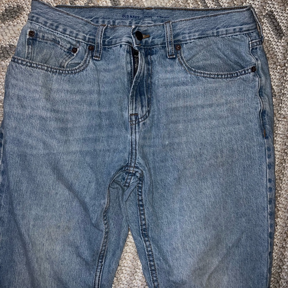 Old Navy Blue Straight Jeans Classic Style 33x30